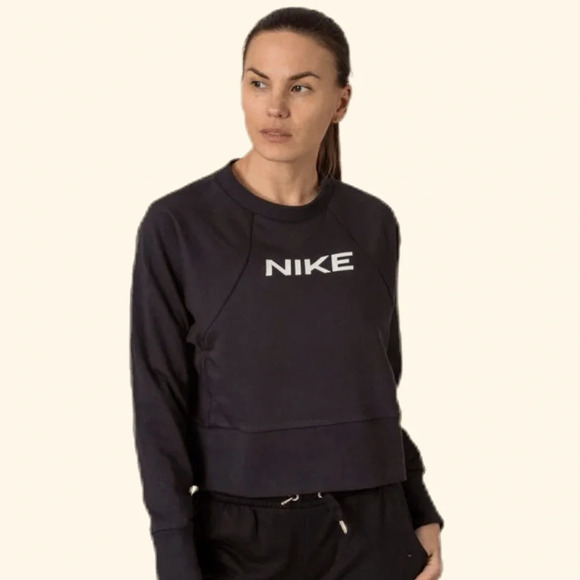 Nike Dri-fit Get Fit Crew Black Top XS - Picture 1 of 7